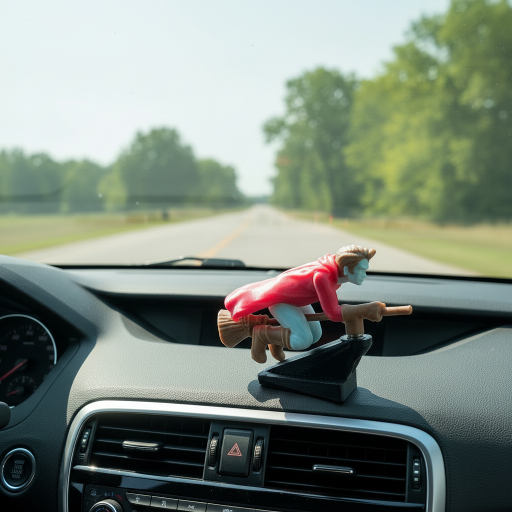 Witch and Wizard Broomstick Ornaments