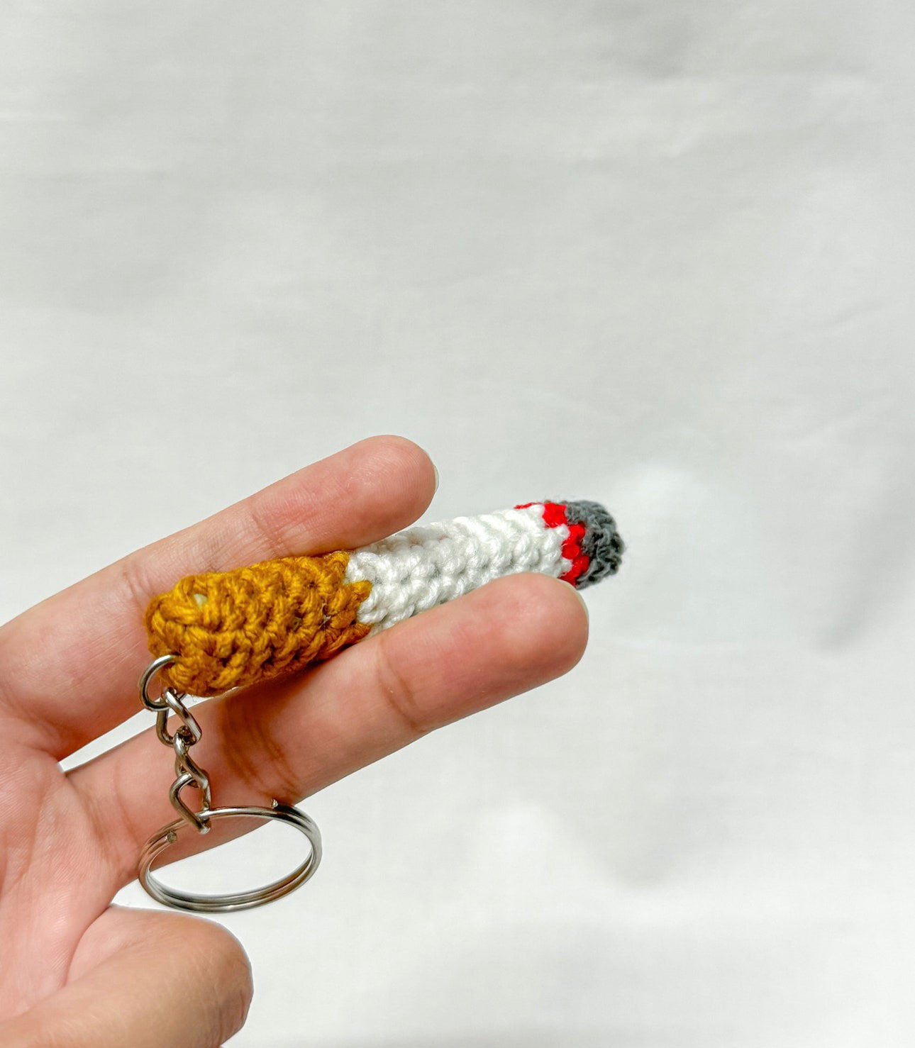 Crochet Cigarette Keychain