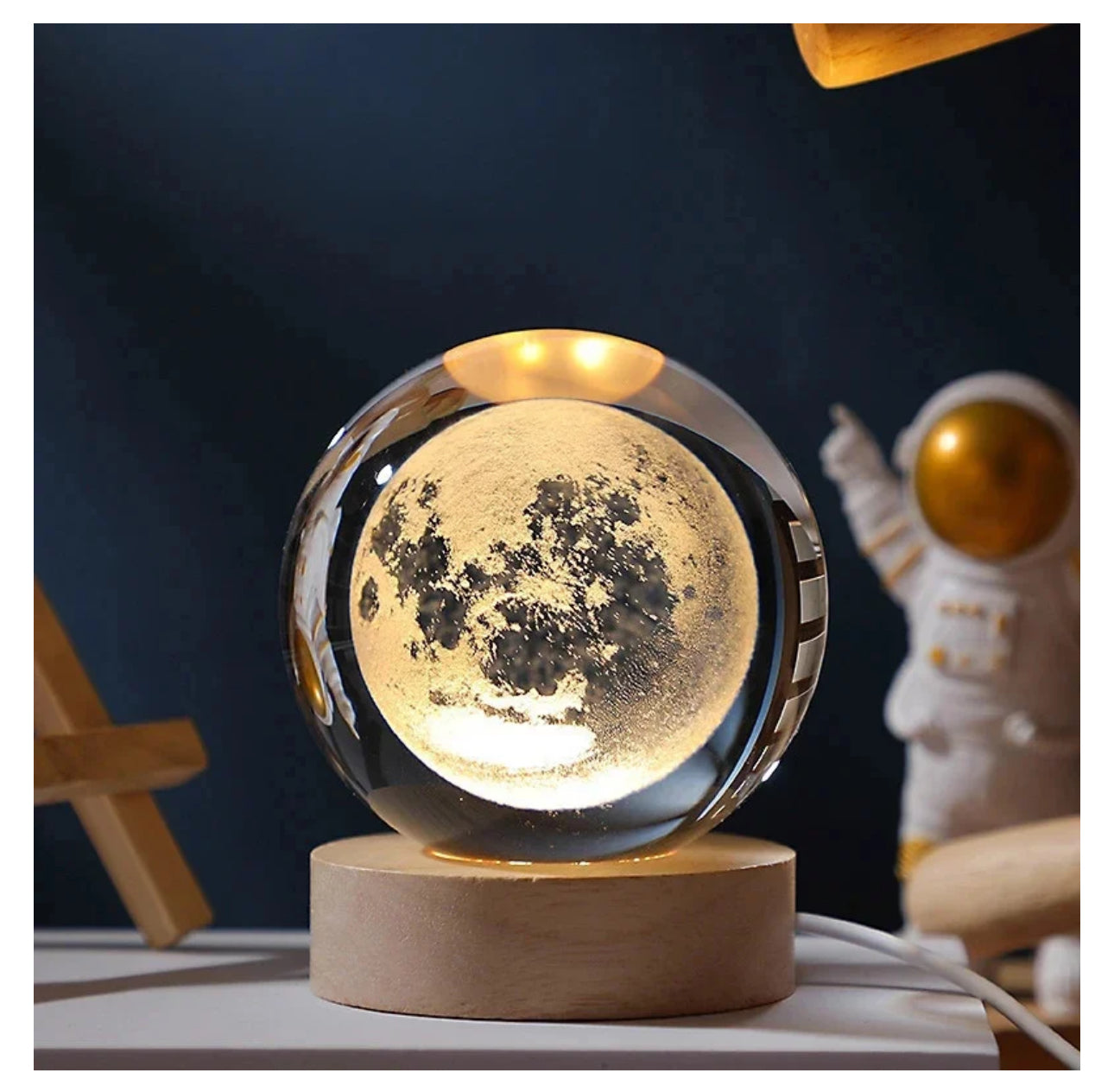 3D Glowing cristal globe