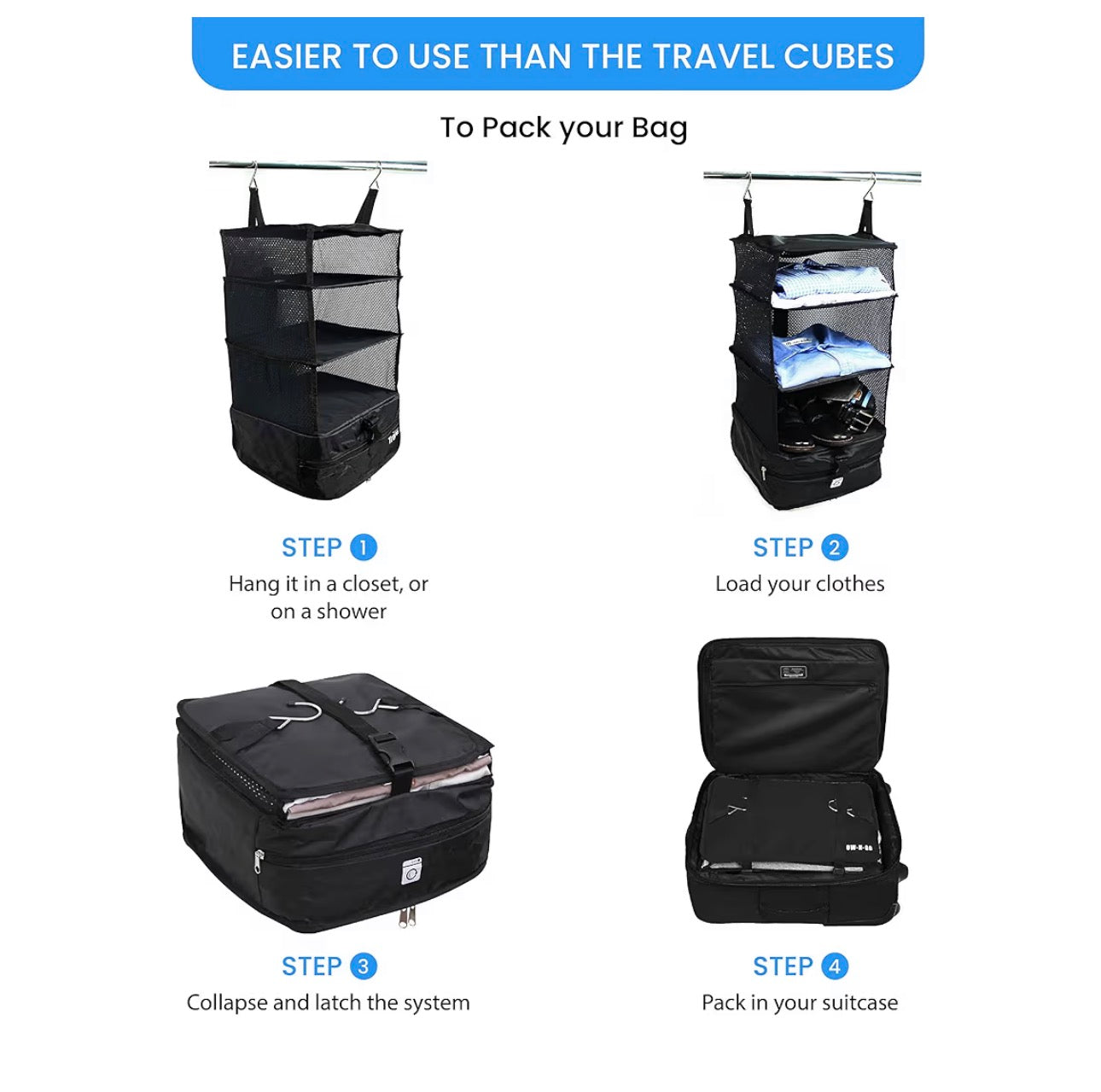PORTABLE HANGING TRAVEL SHELVES