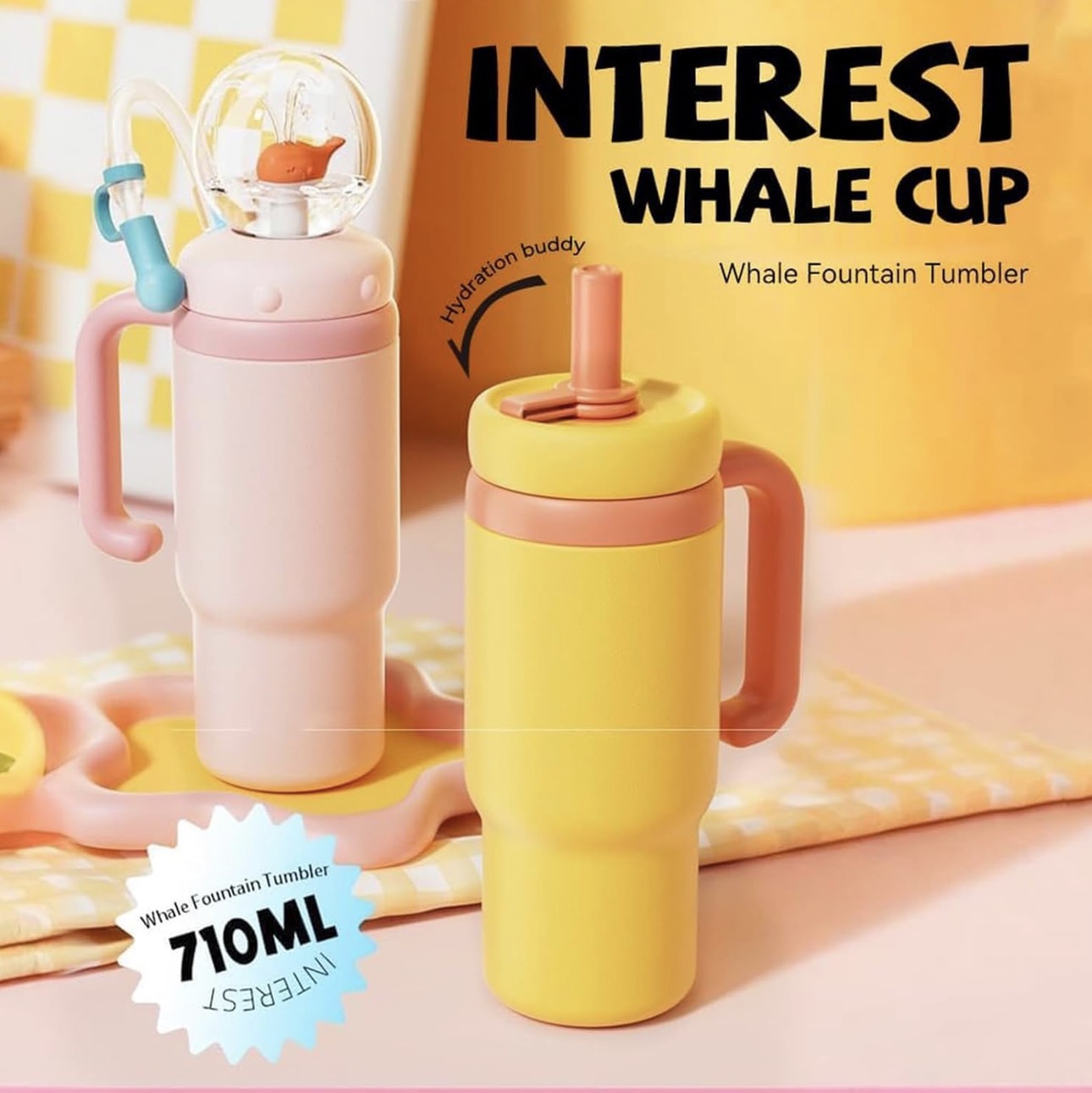 WHALE FOUNTAIN TUMBLER