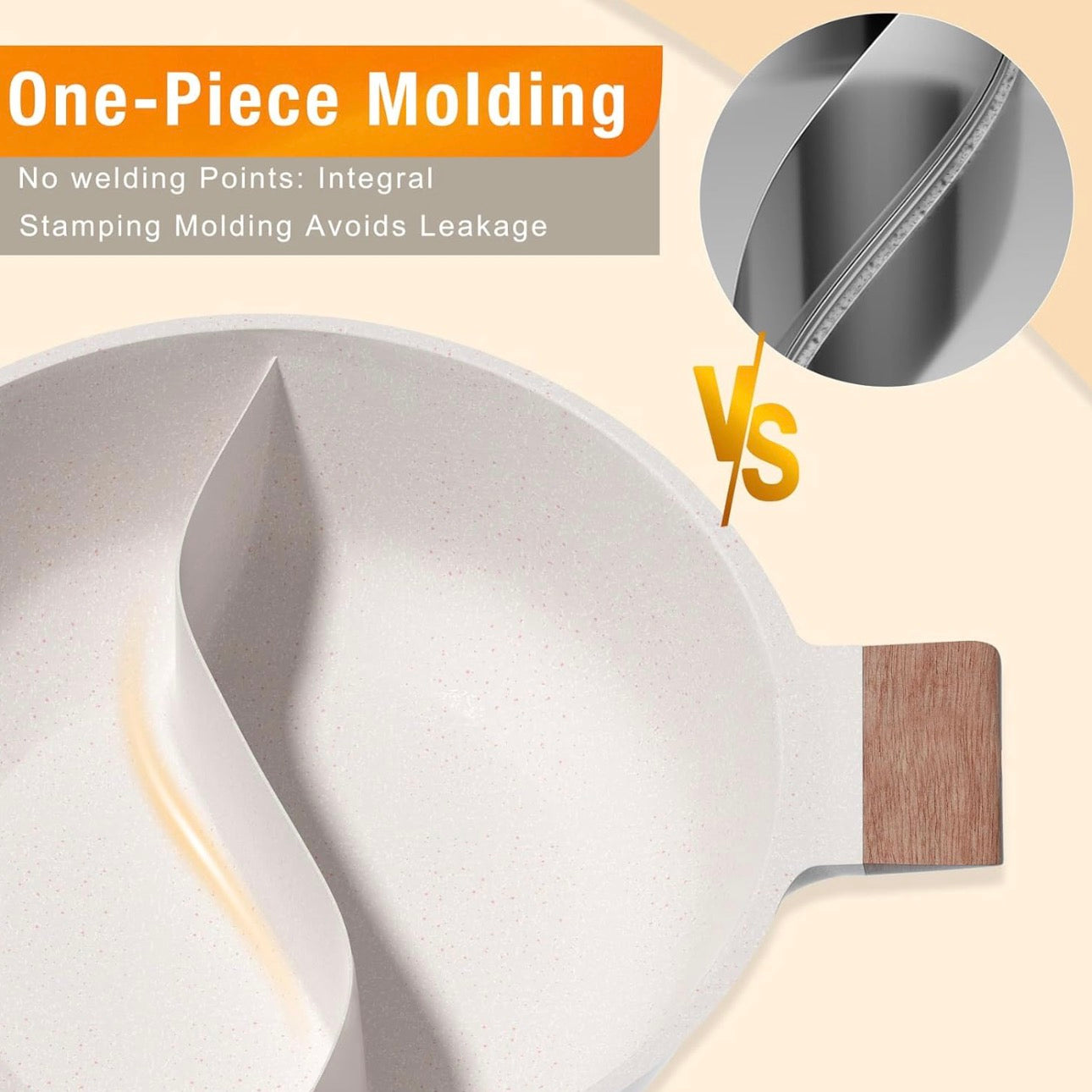 Dual Sided Nonstick Hot Pot