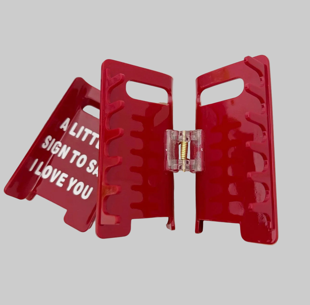 A LITTLE SIGN TO SAY I LOVE YOU HAIR CLAW CLIP