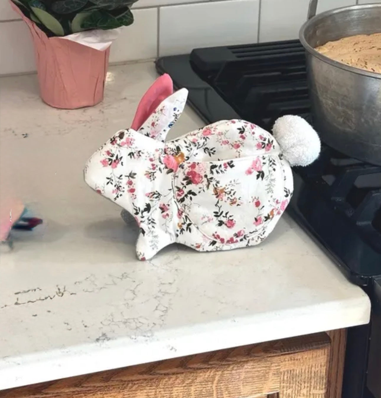 BUNNY AND CHICKEN OVEN MITT