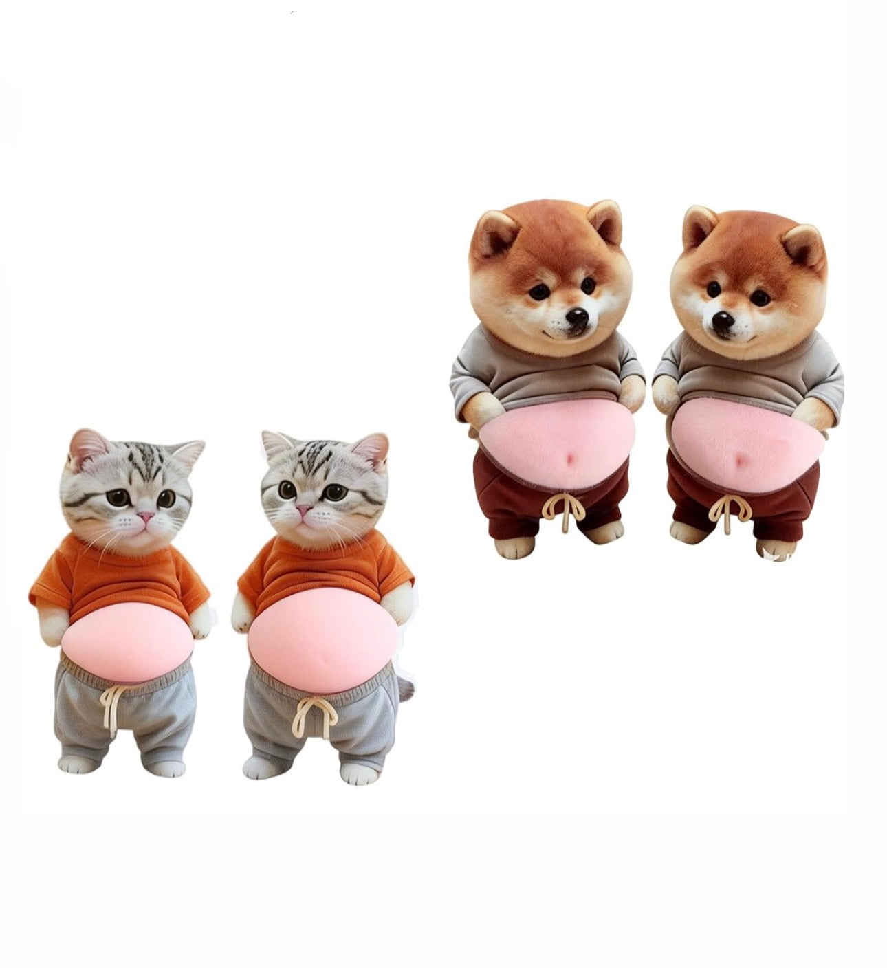 3D CUTE ANIMAL BELLY PADS STICKER