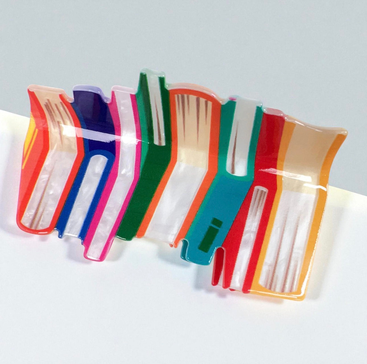 Book Stack Hair Claw Clip
