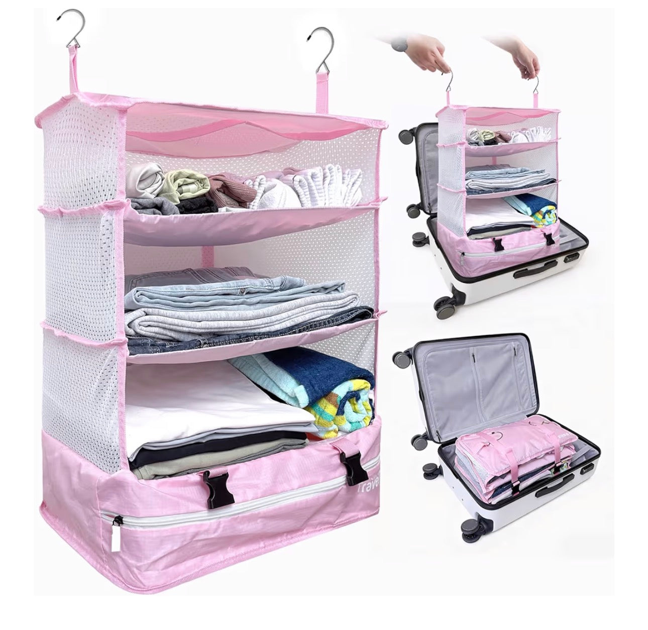 PORTABLE HANGING TRAVEL SHELVES