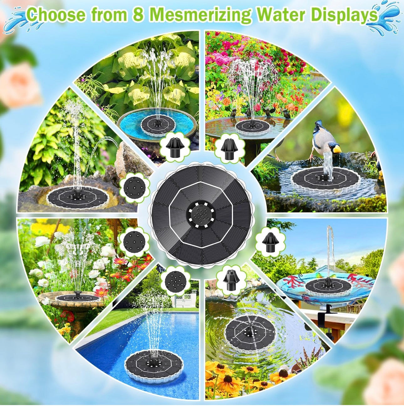 3D Color Changing LED Light Fountain