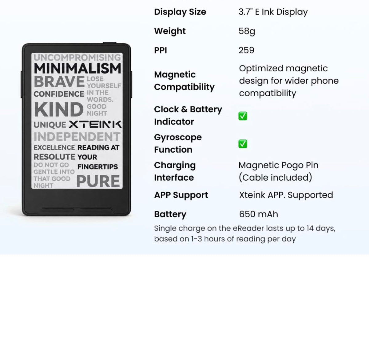 Mini E-reader Device