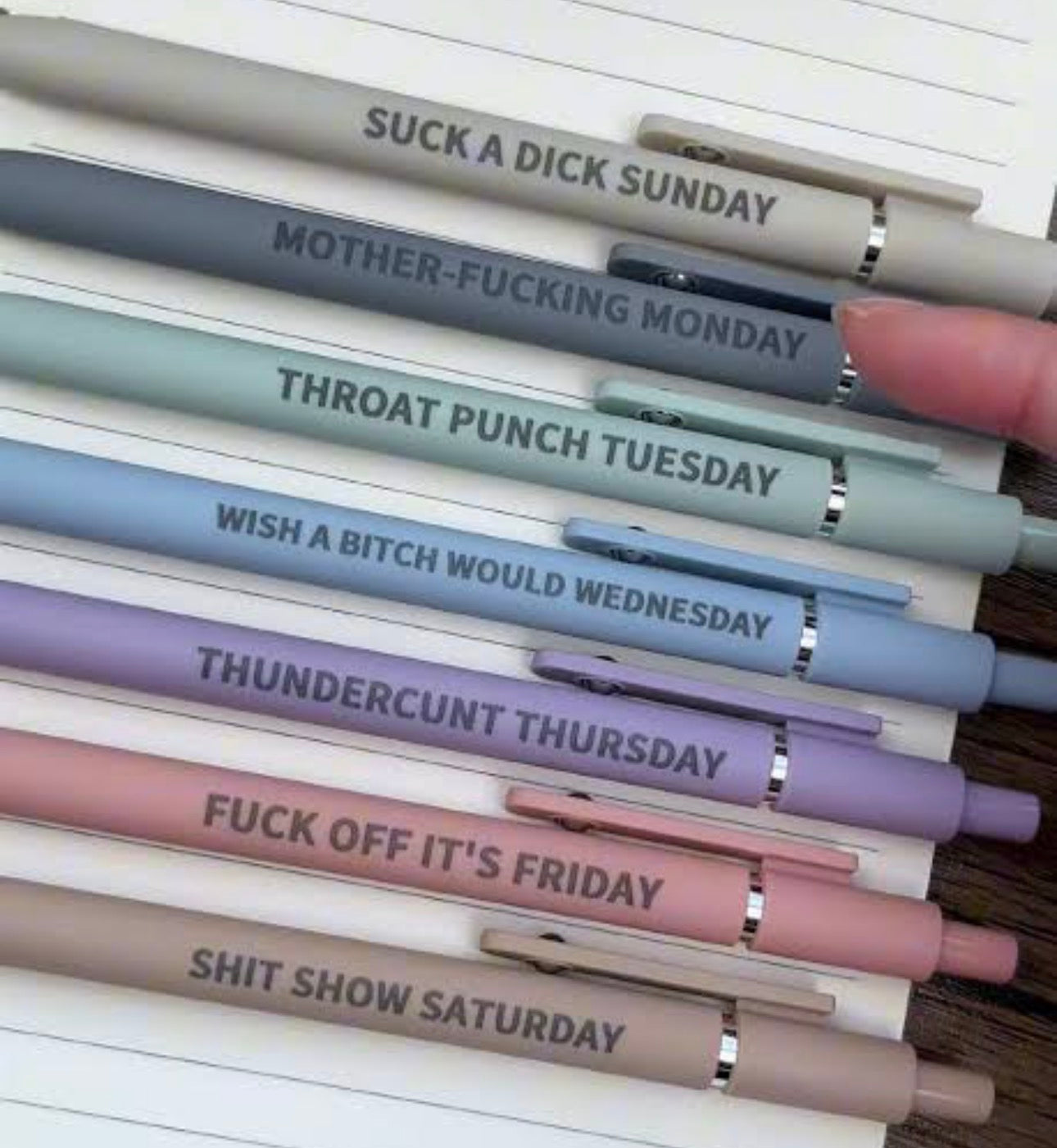 Sarcastic Weekly Mood Pens