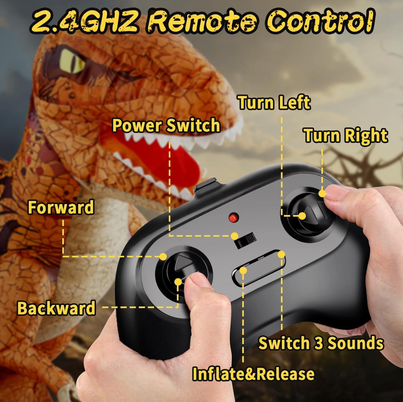 Remote Control Inflatable Dinosaur