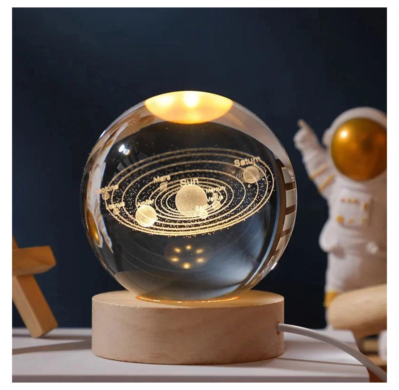 3D Glowing cristal globe