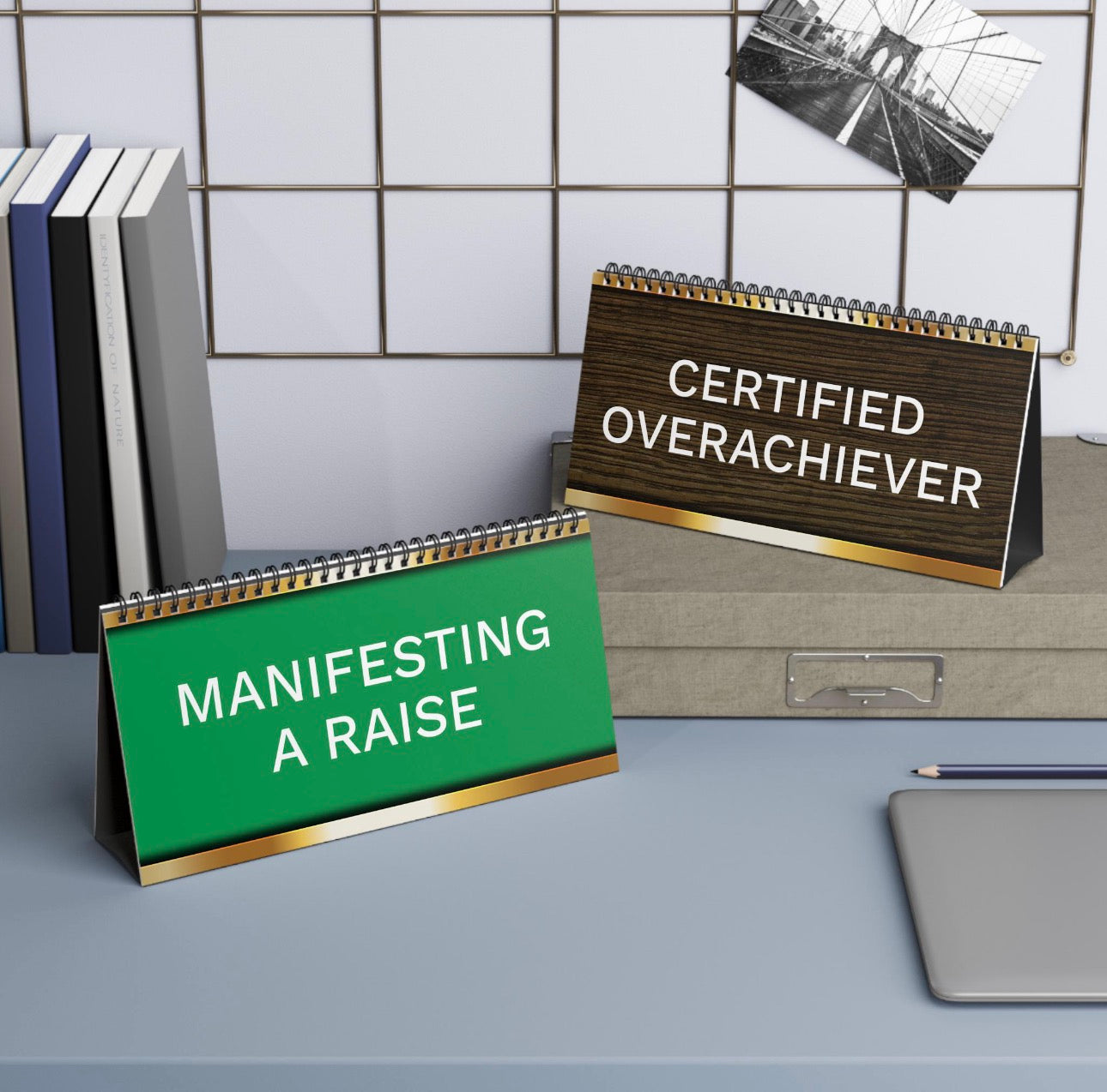 FUNNY DESK PLAQUE FLIP BOOK