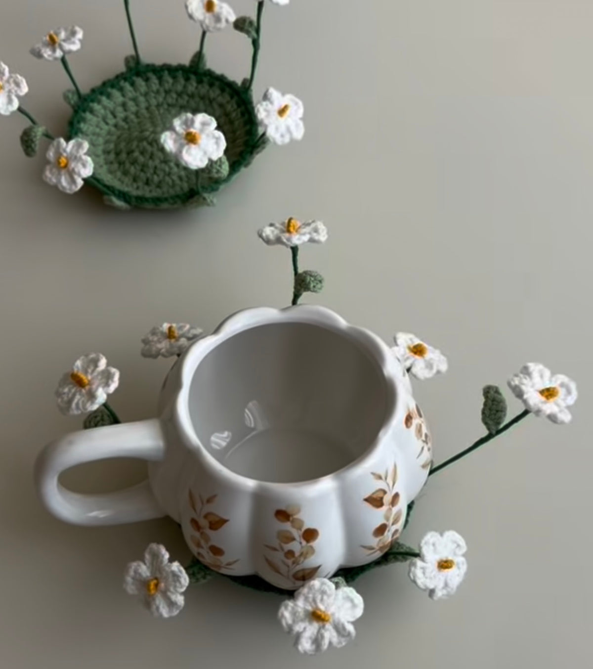 Crochet Daisy Flower Coaster