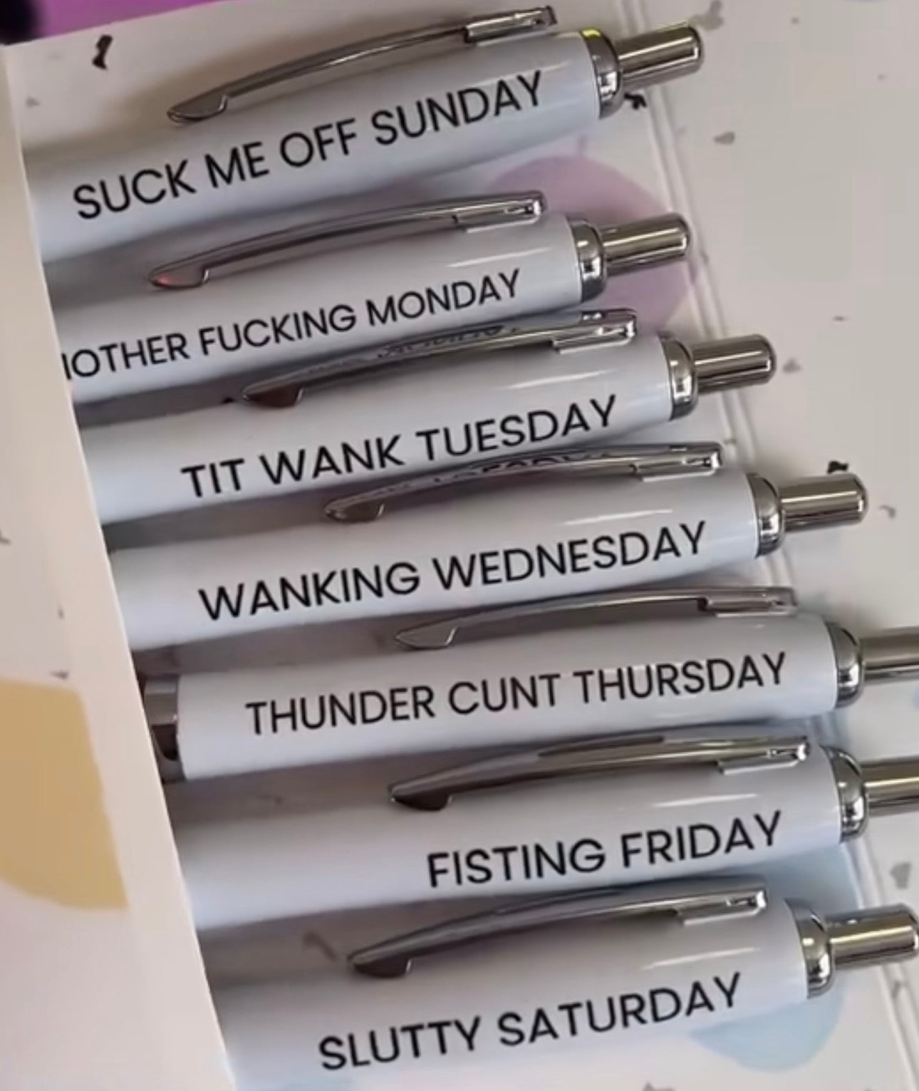 Sarcastic Weekly Mood Pens