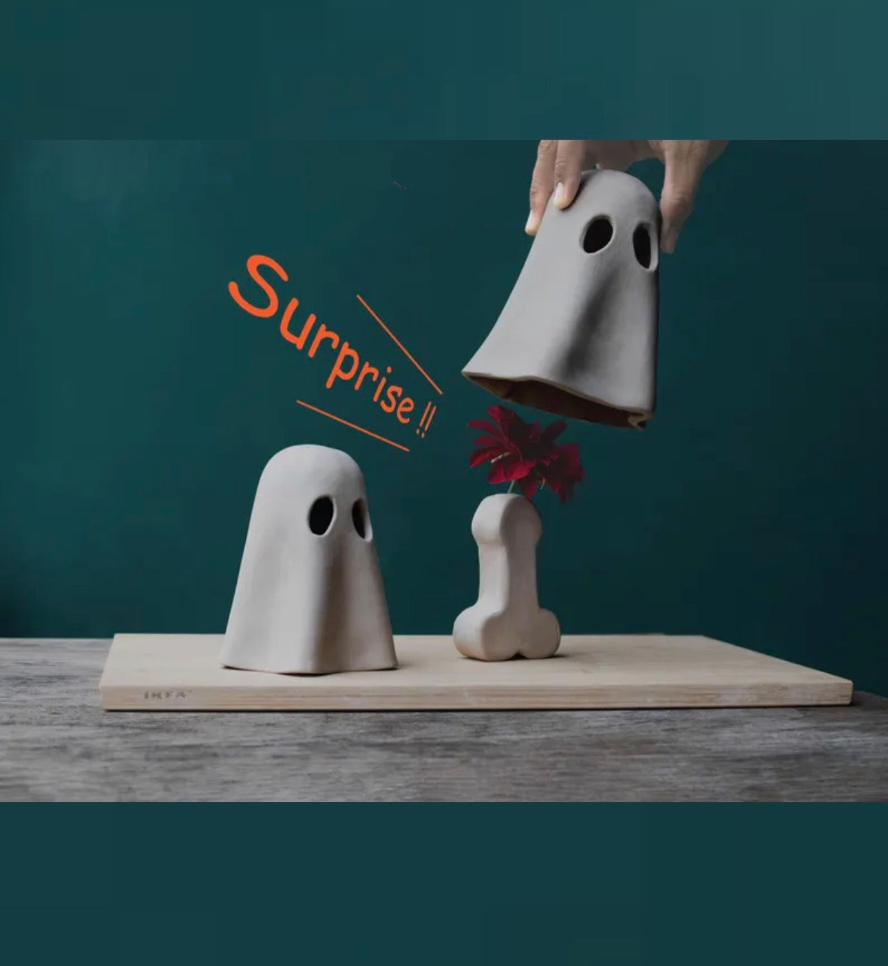 Surprise Weenie Halloween Ghost Pottery