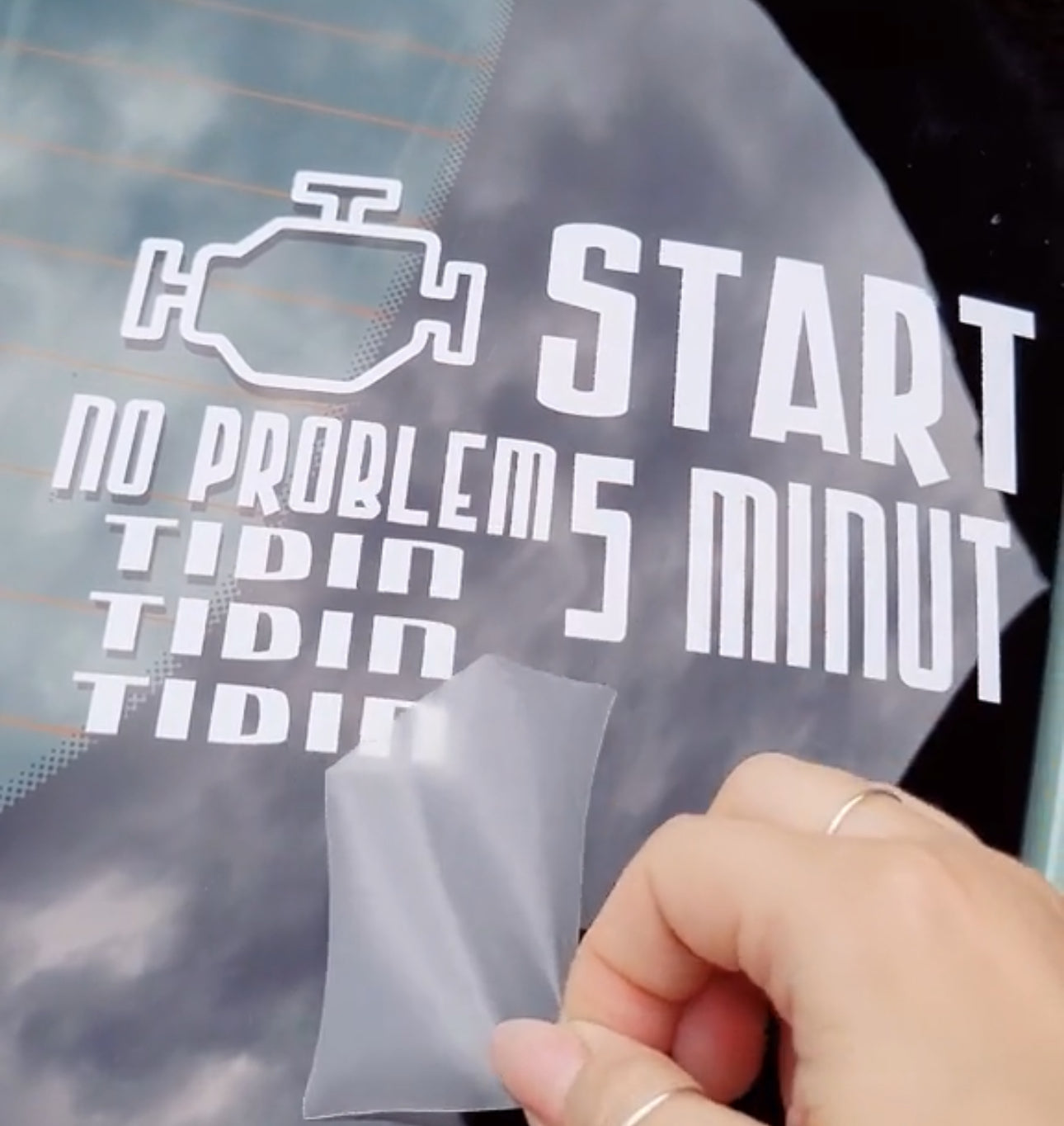 Engine start no problem-Funny sticker