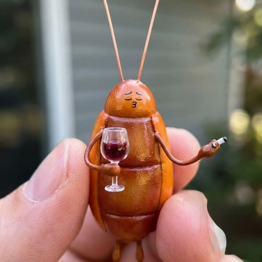 Cockroach Sculpture Handmade Figurine