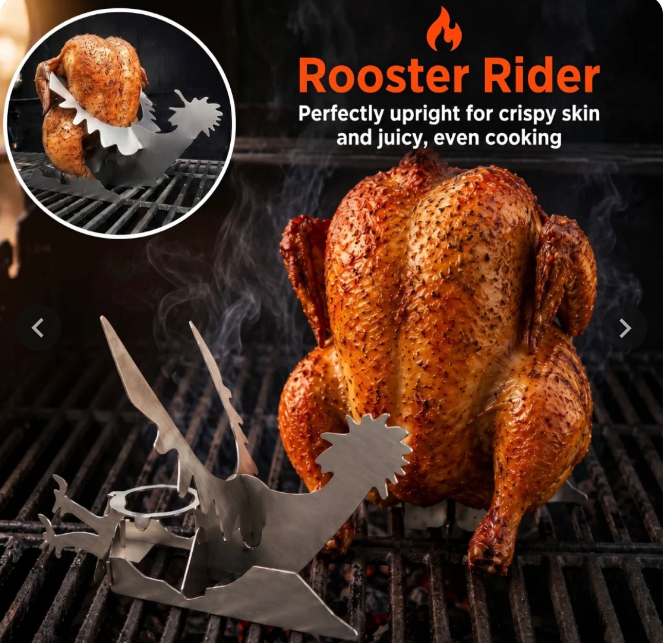 Stainless Beer Chicken Grill Stand