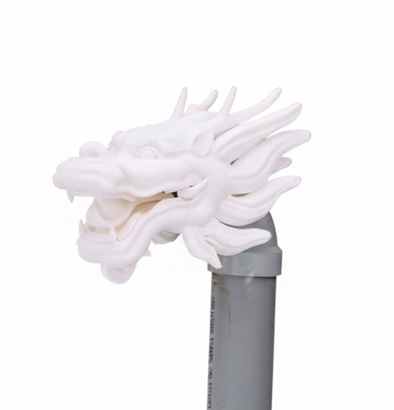 3D-printed dragon head