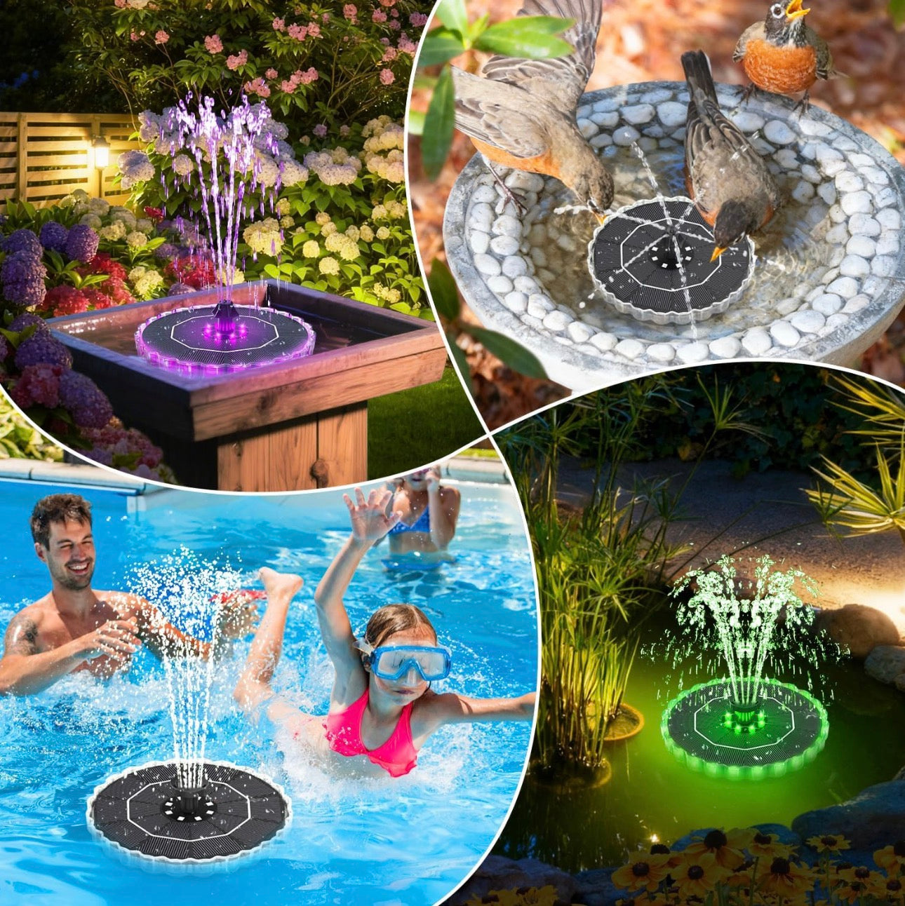 3D Color Changing LED Light Fountain