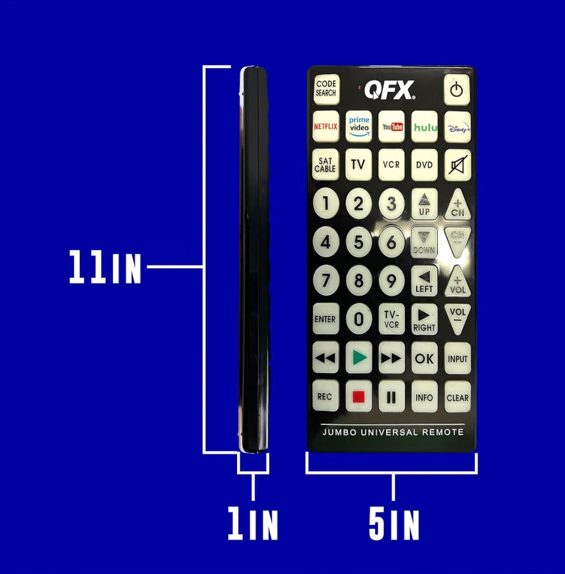 8 in 1 Large Jumbo Universal Remote Control