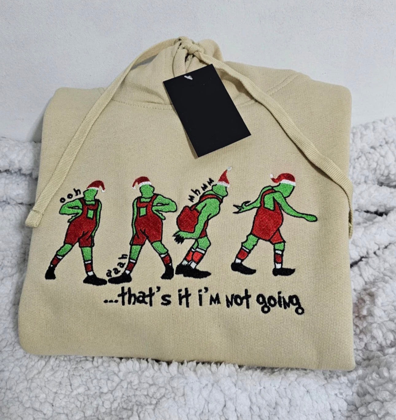 THAT'S IT I'M NOT GOING RED OVERALL HOODIE