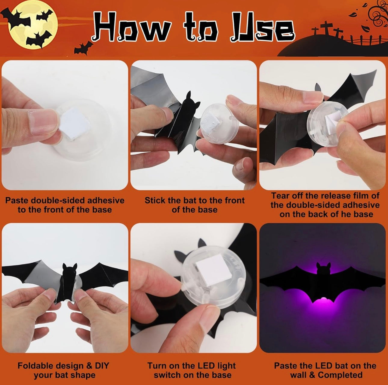 Halloween Bats Wall Decor
