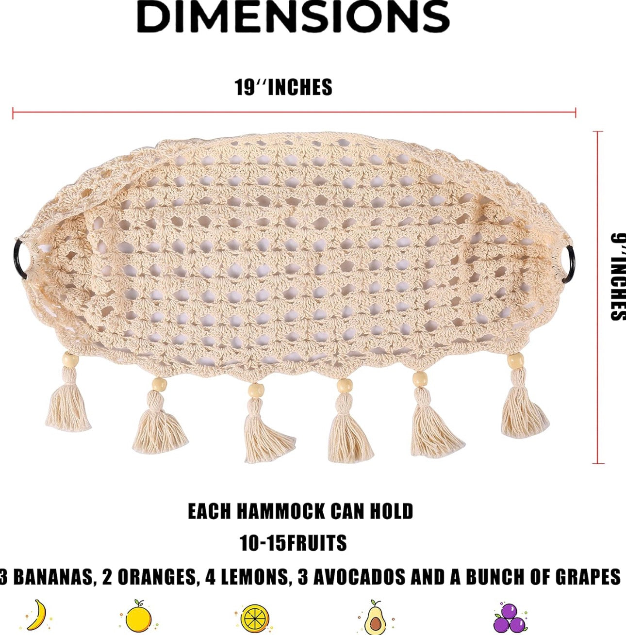 CROCHET FRUIT HAMMOCK