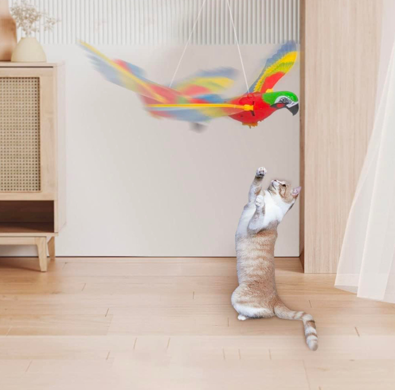 Flying Bird Cat Toy