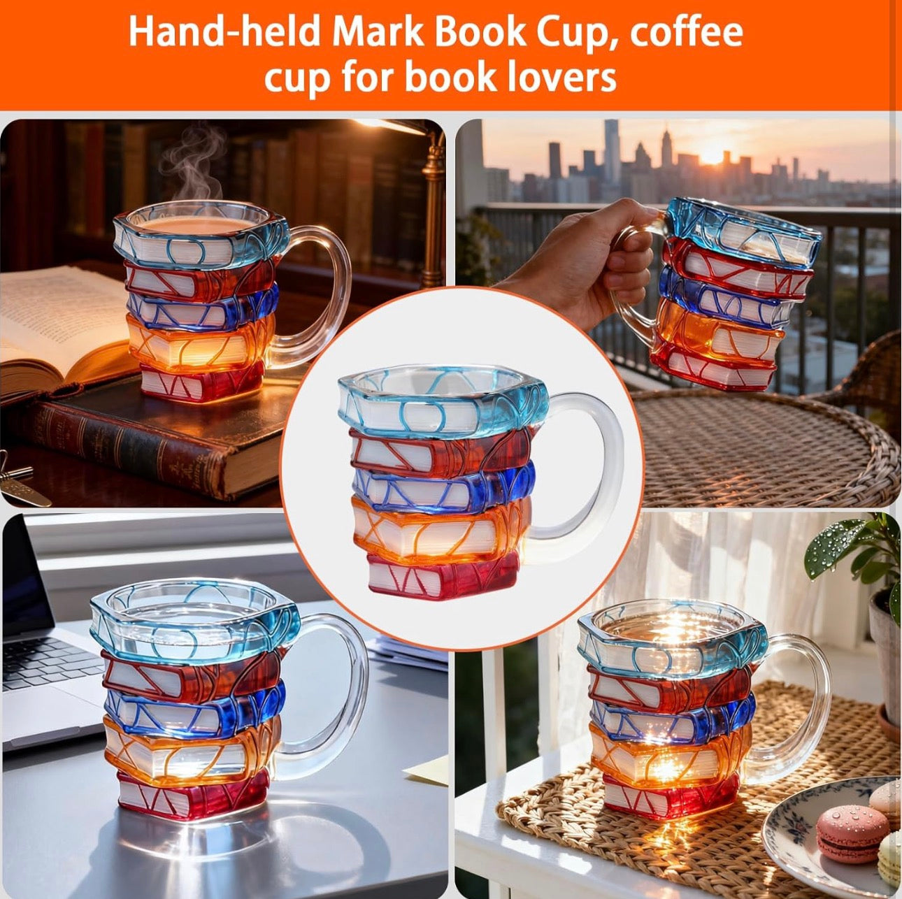 3D Painted Book Mug