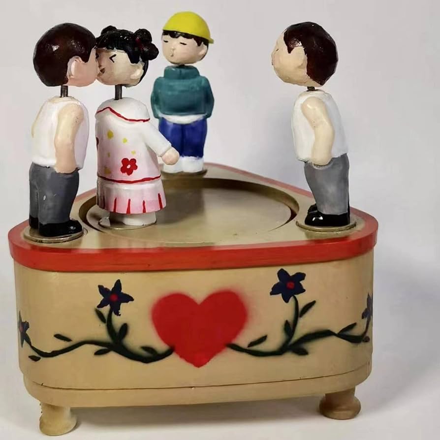 Creative Triangle Kiss Rotating Music Box