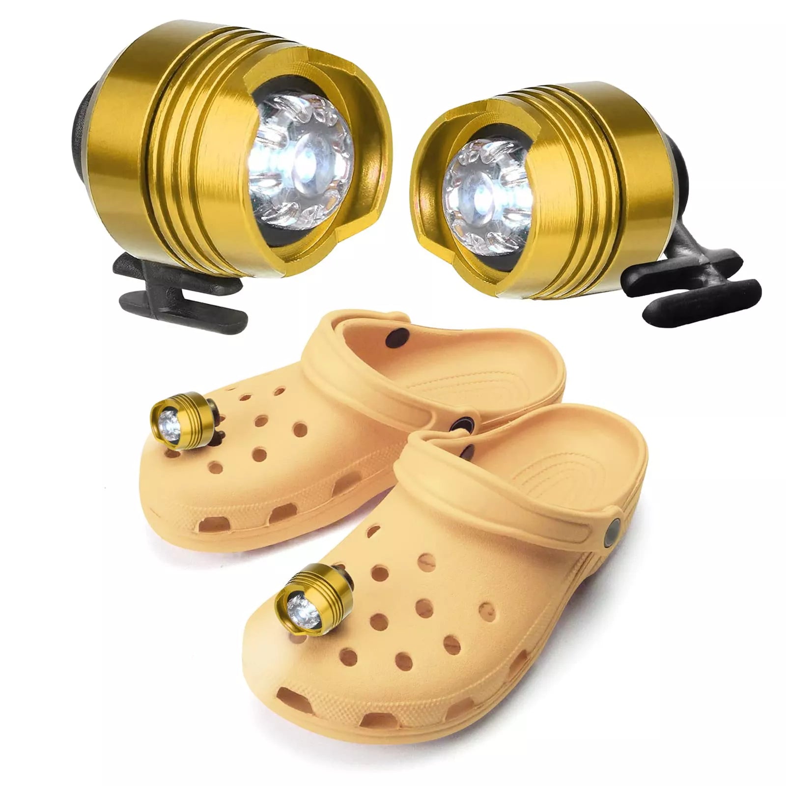 Croc Lights | Waterproof  Headlamp for Crocs - Illuminate Your Steps in Style!