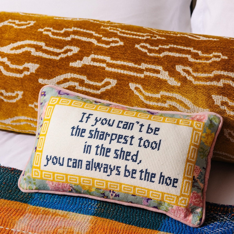 Sharpest Tool Needlepoint Decorative Pillow