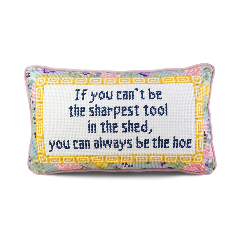 Sharpest Tool Needlepoint Decorative Pillow