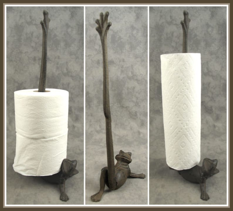 Long Leg Frog Paper Towel Holder