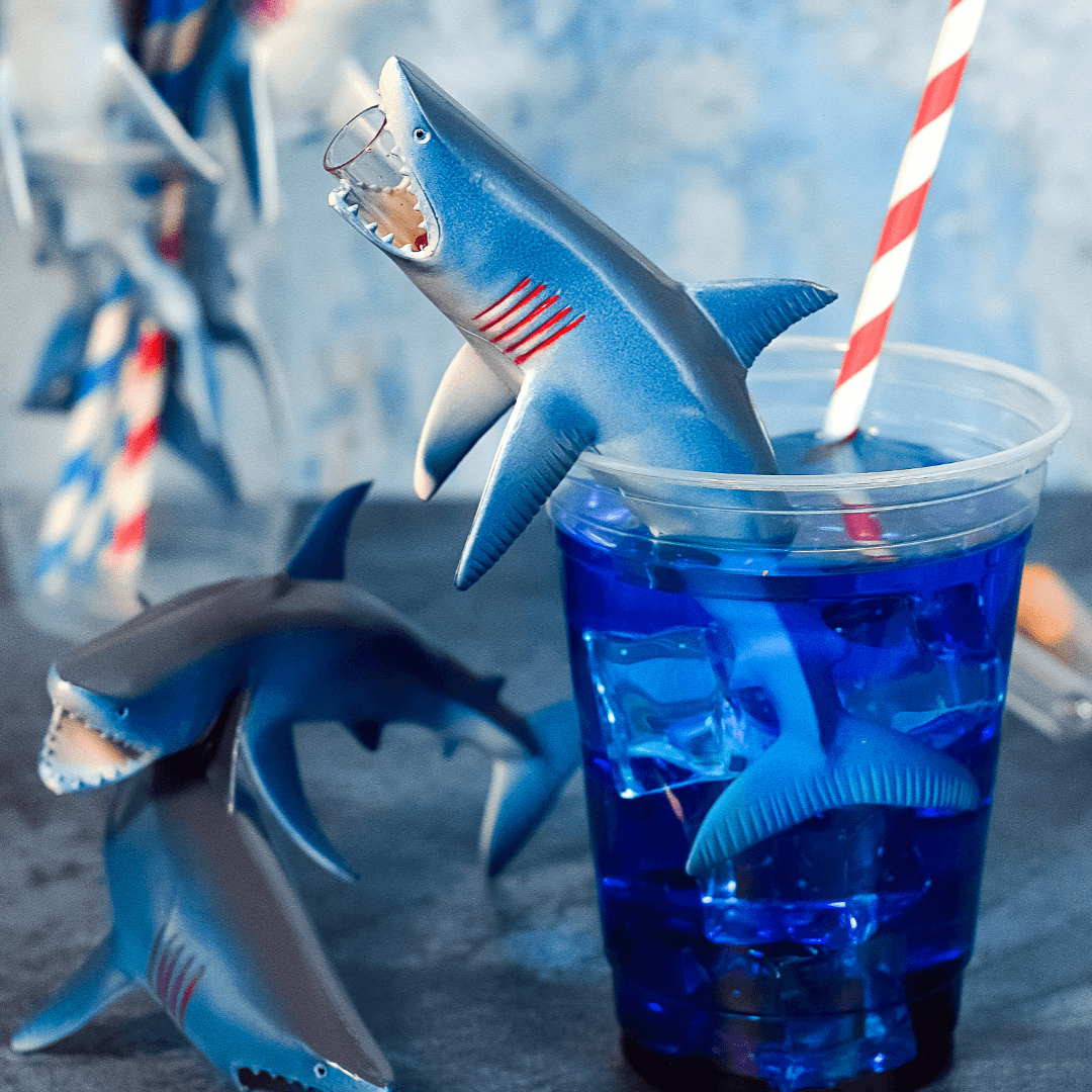 Plastic shark figurine