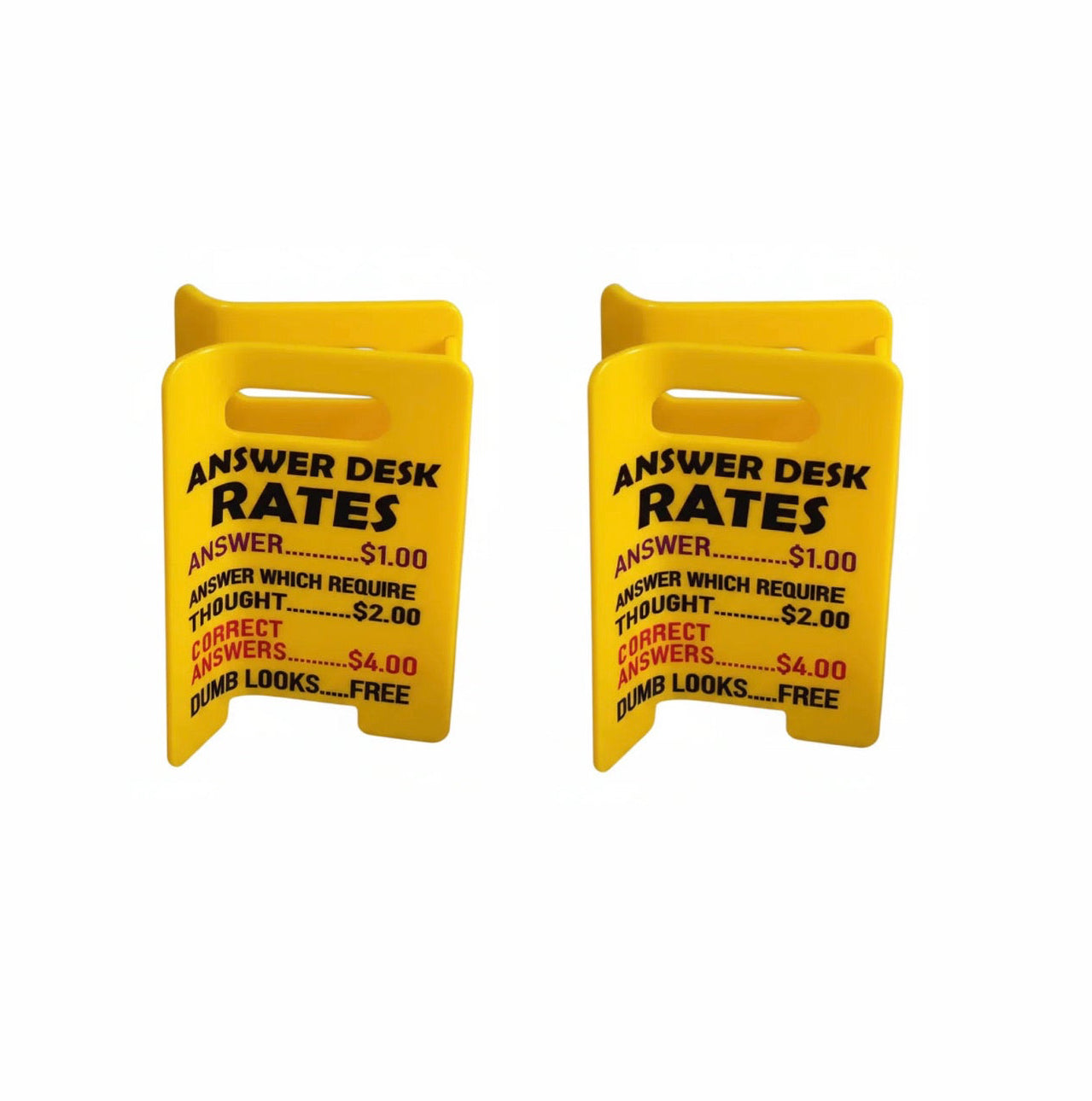 Answer Desk Rates Sign hairclip