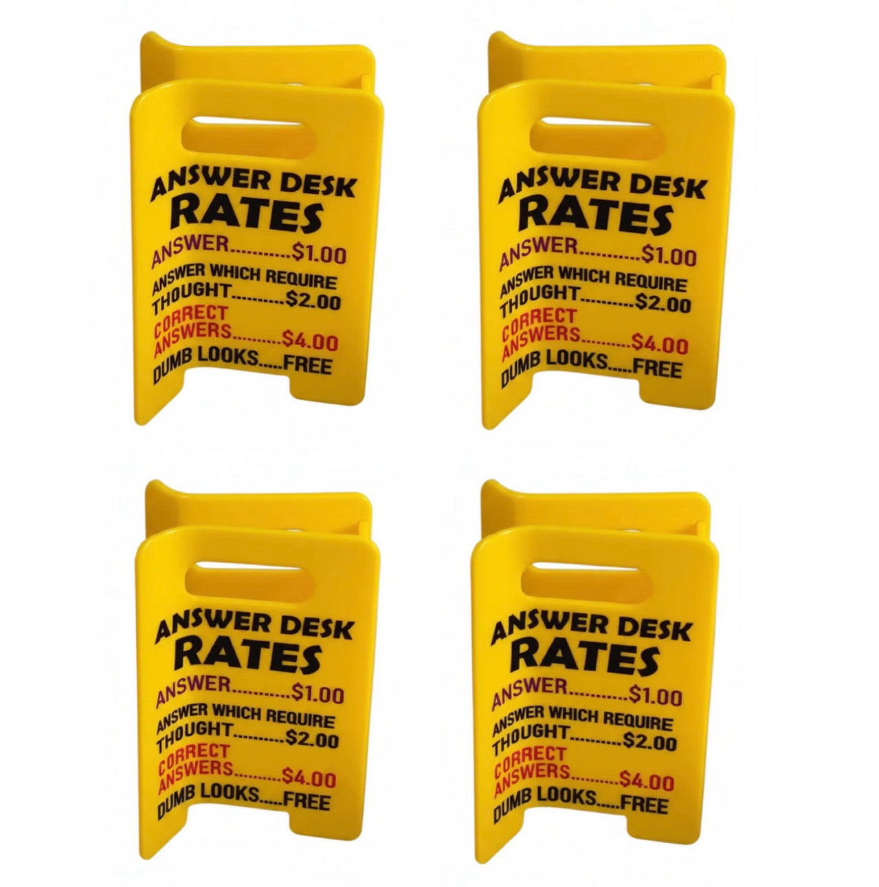 Answer Desk Rates Sign hairclip