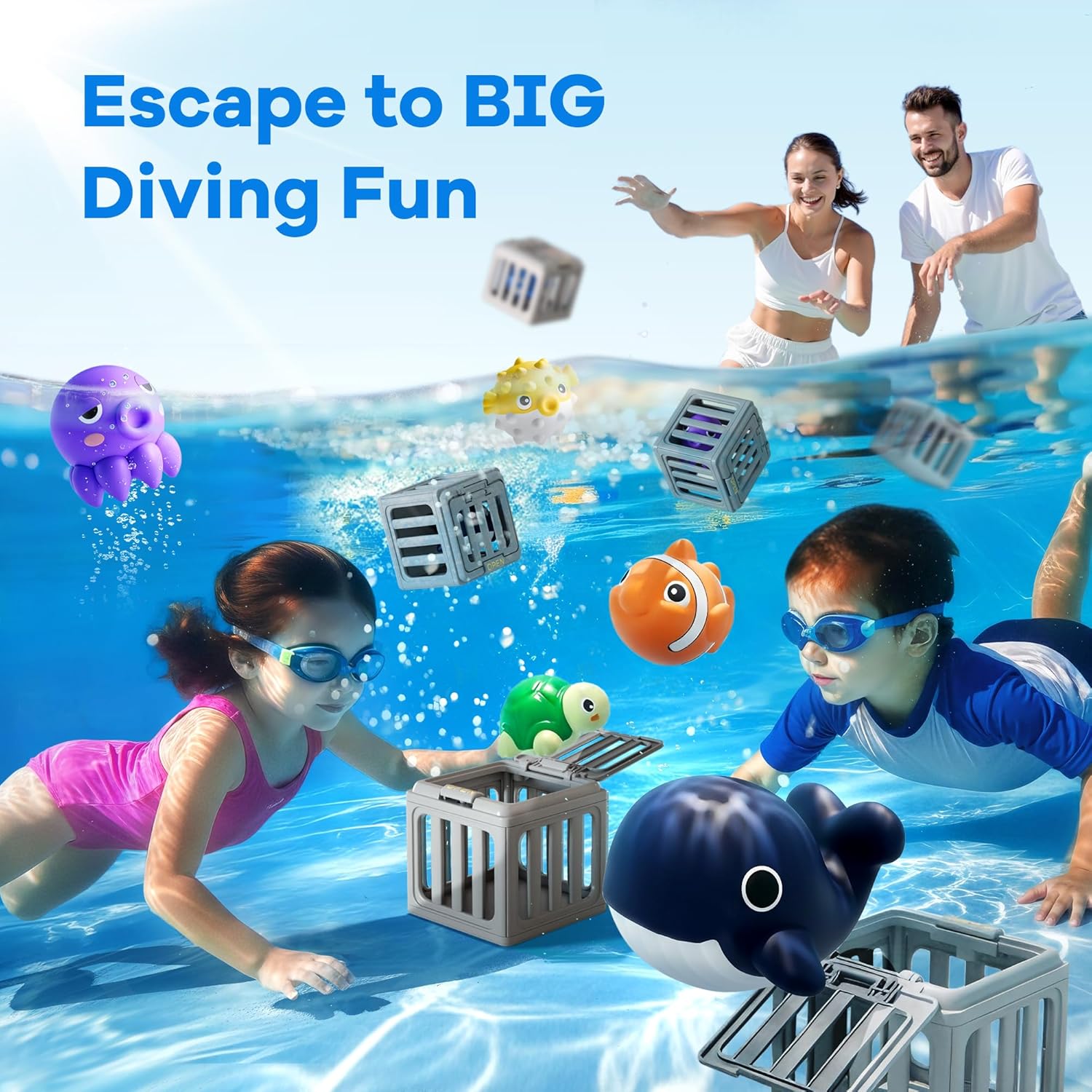 FUNSCAPE KIDS POOL DIVING TOYS