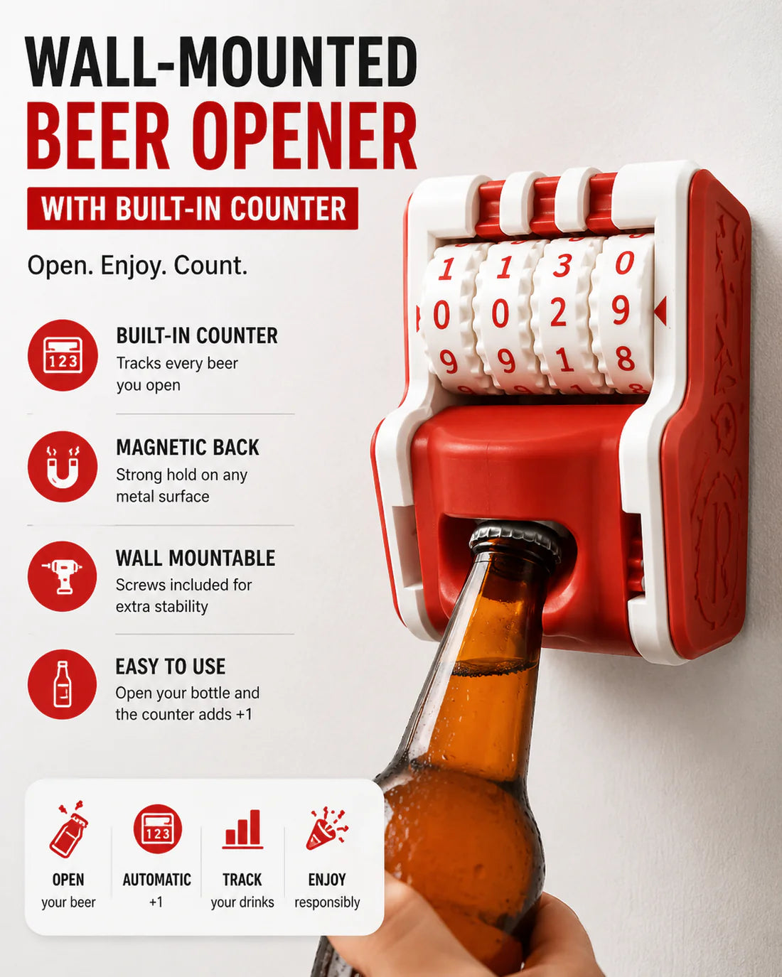 Wall-Mounted Beer Opener