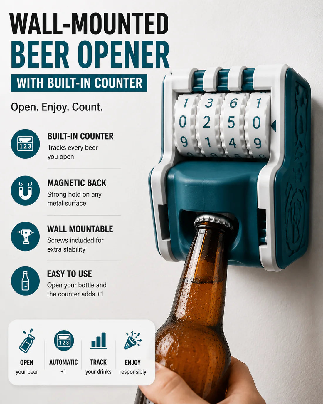 Wall-Mounted Beer Opener