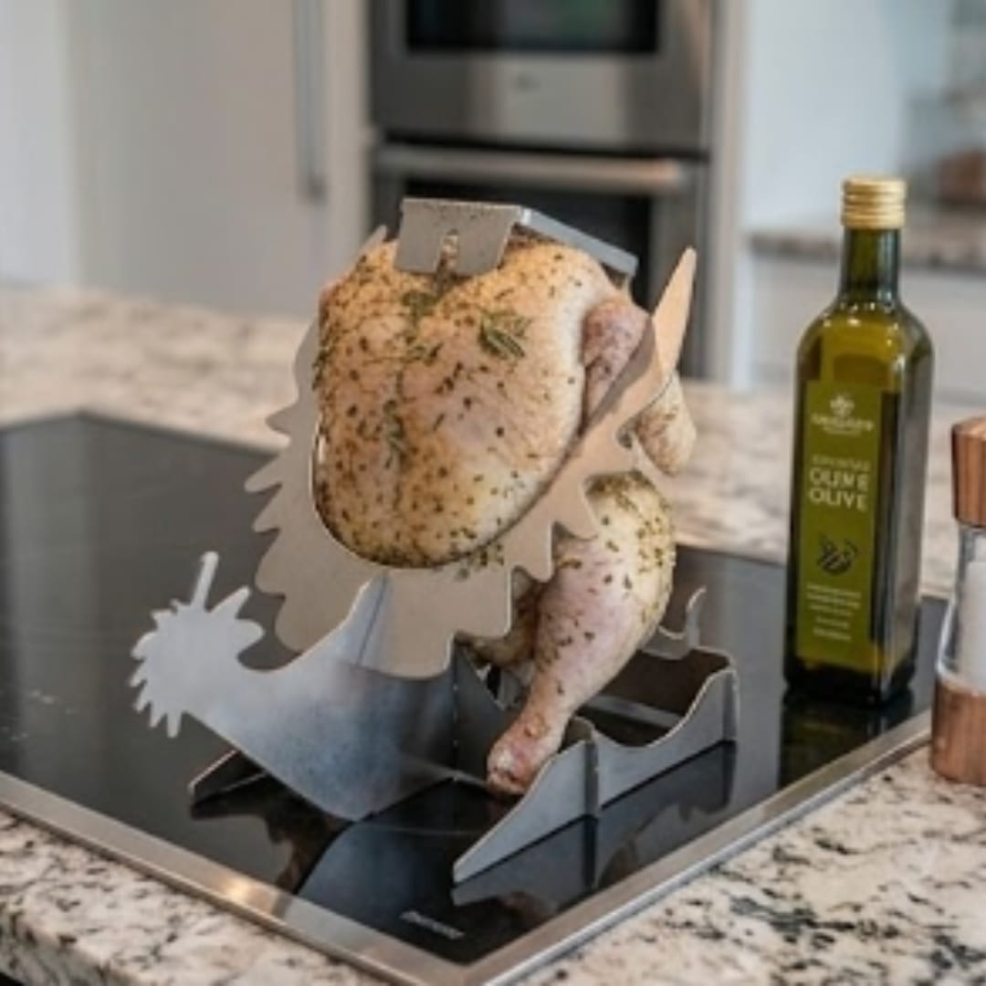 Stainless Beer Chicken Grill Stand