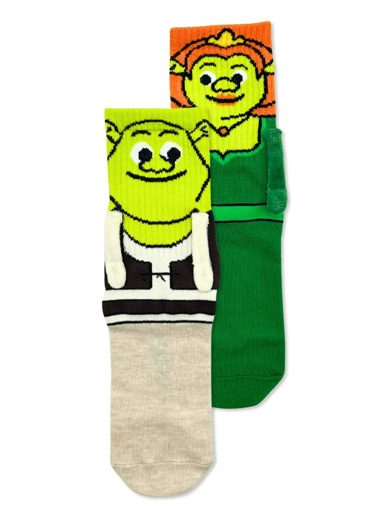 Shrek and Fiona mid-crew socks