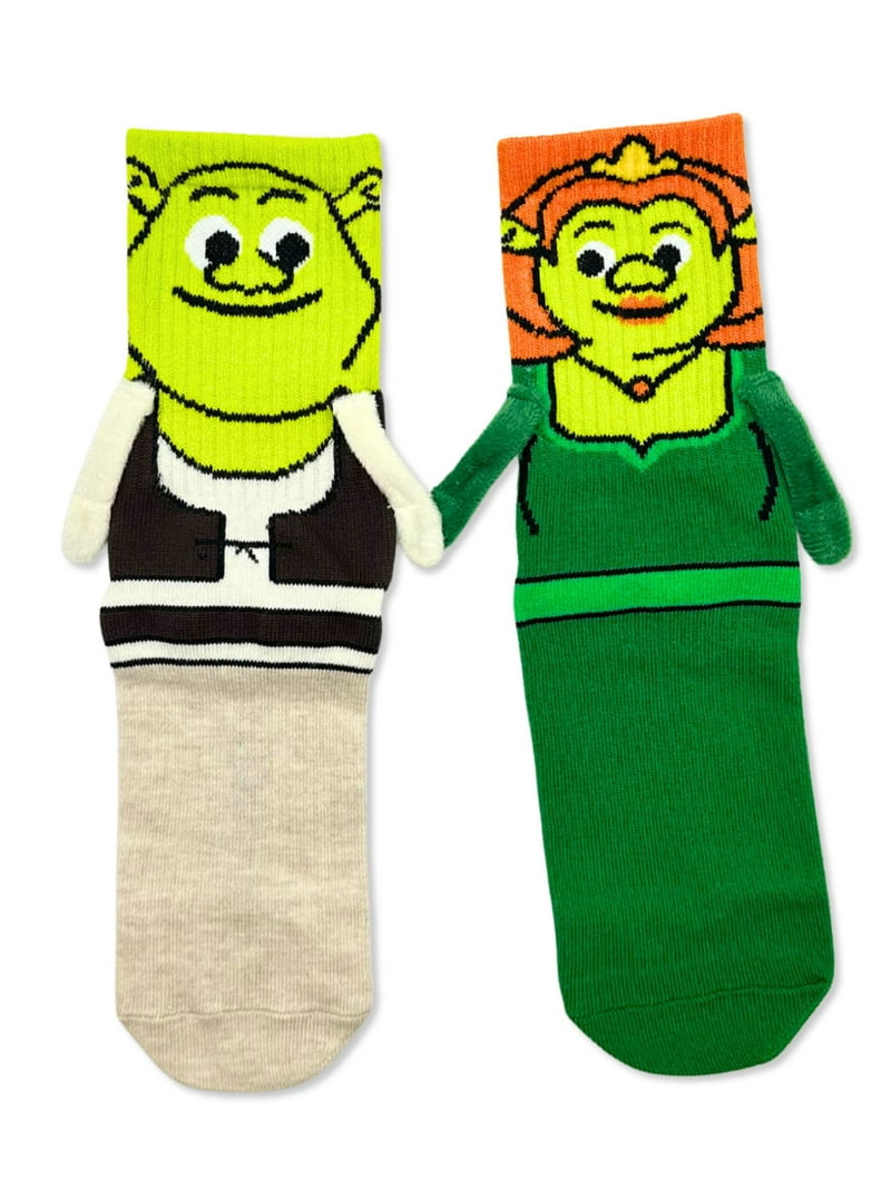 Shrek and Fiona mid-crew socks