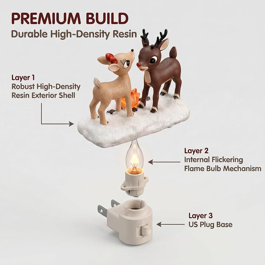 Christmas Reindeer Campfire Nightlight