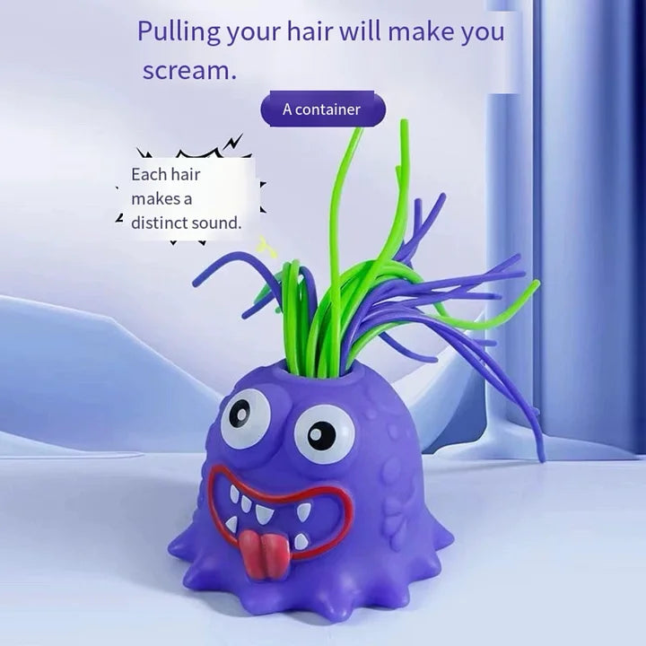 Fun Hair Pulling Fidget Screaming Monster Toys