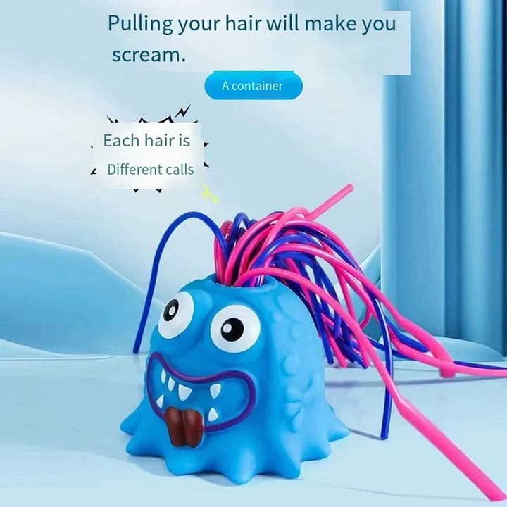 Fun Hair Pulling Fidget Screaming Monster Toys