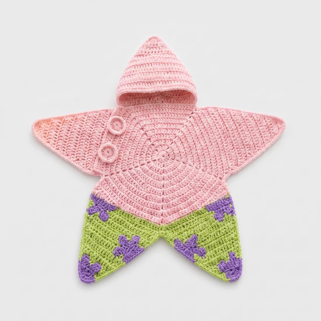 Star Hooded Baby Knit Wrap