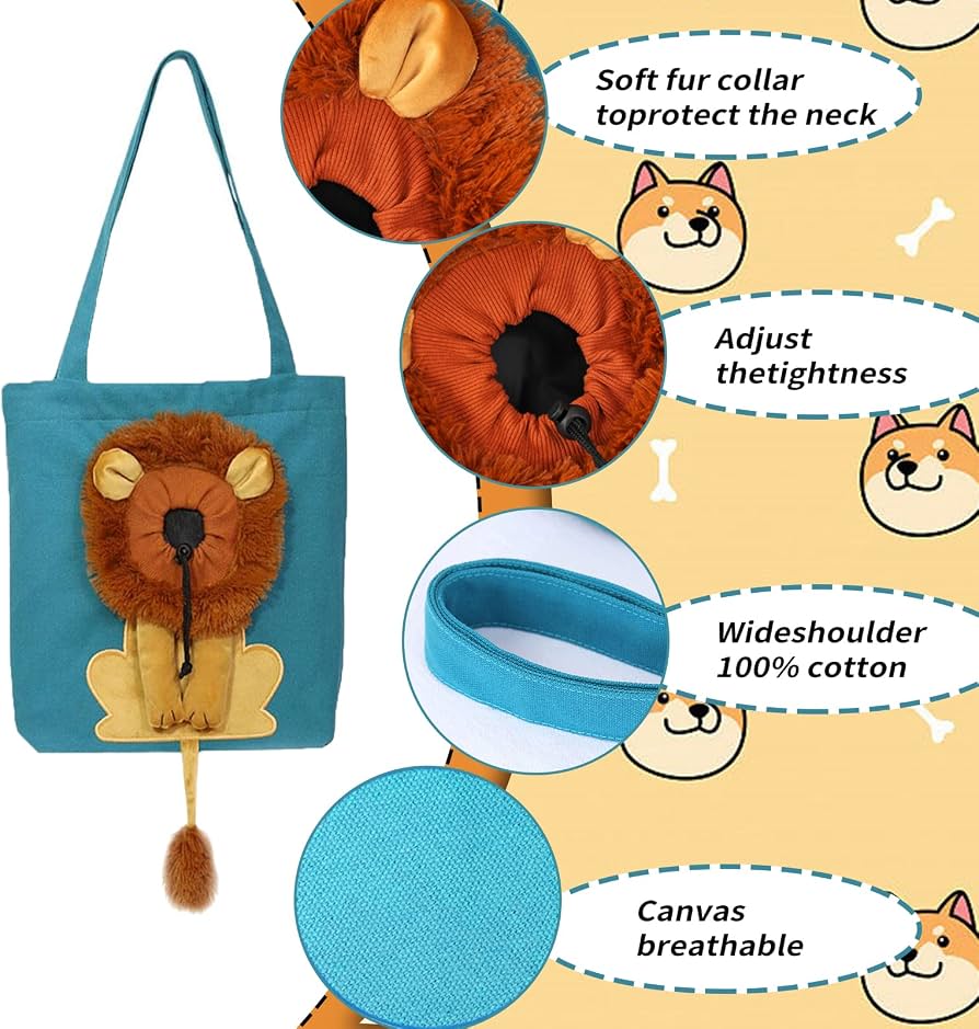 Lion Shaped Cat Carrier Bag